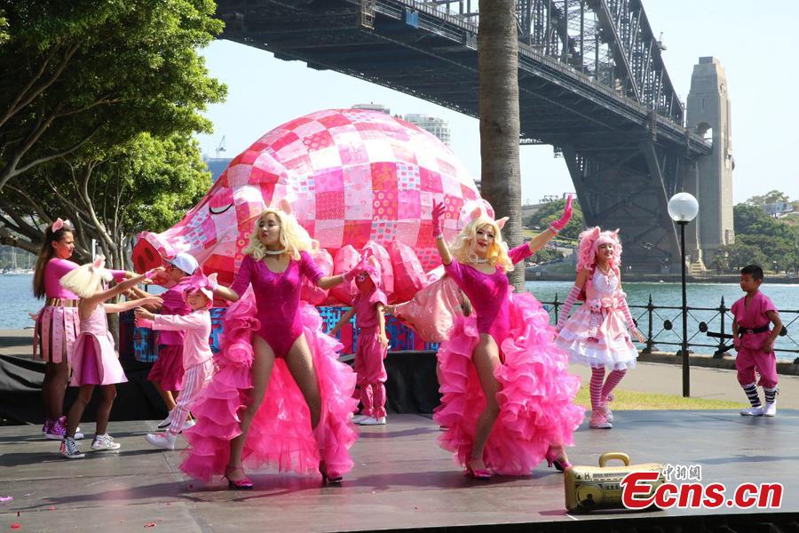 <?php echo strip_tags(addslashes(A preview of the 2019 Lunar New Year festivities in Sydney, Australia, Jan. 29, 2019. The 10-day festival which begins on Friday is the largest of its kind outside of Asia and according to authorities Sydneysiders will be treated to cultural delights centering around this year's zodiac sign, the pig. This year's events will include the largest dragon boat races in the southern hemisphere, culinary events, workshops, lion dancing and live cultural performances. (Photo: China News Service/Tao Shelan))) ?>