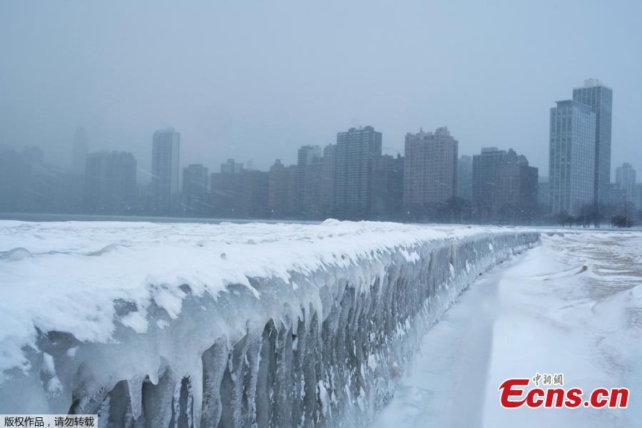 <?php echo strip_tags(addslashes(Icicles form on the walkway at North Avenue Beach of Lake Michigan in Chicago, Illinois, U.S., January 29, 2019. (Photo/Agencies))) ?>