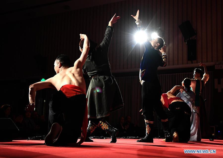 <?php echo strip_tags(addslashes(Performers dance during a gala held by Confucius Institute Bonn and China Institute of Minority Nationality Dance to celebrate the upcoming Spring Festival, or the Chinese Lunar New Year, in Bonn, Germany, on Jan. 31, 2019.(Xinhua/Lu Yang))) ?>