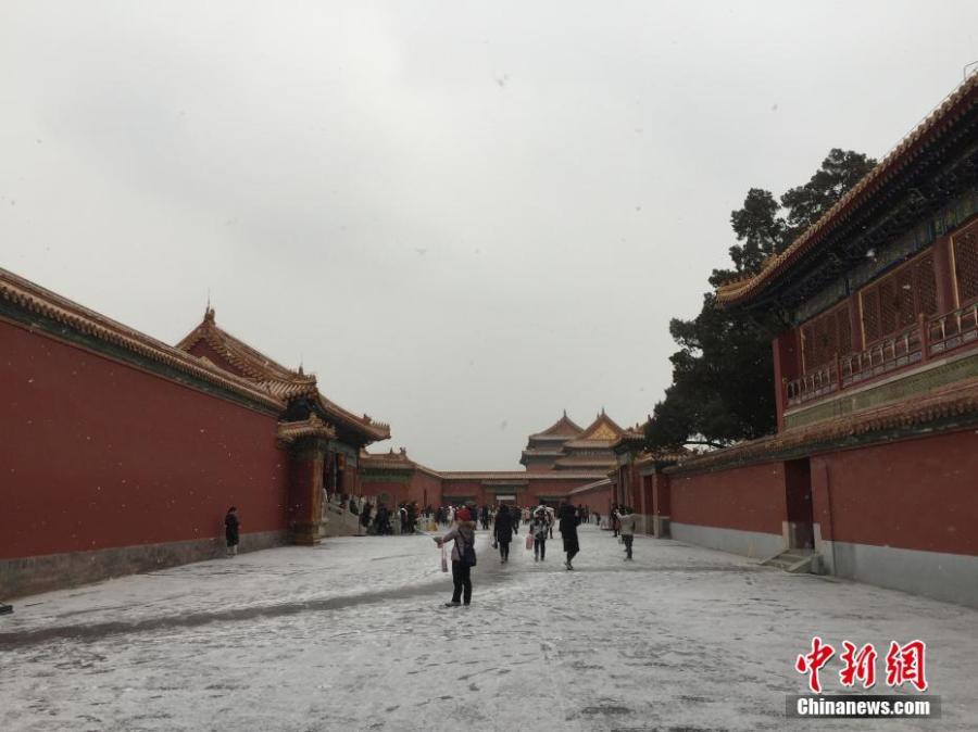 Photo taken on Feb. 12, 2019 shows a snow view in Beijing, capital of China. A snowfall hit Beijing on Tuesday. (Photo/China News Service)