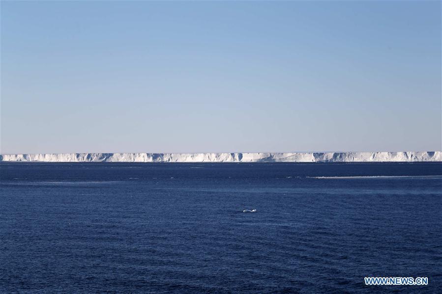 <?php echo strip_tags(addslashes(Photo taken on Feb. 15, 2019 shows the edge of the West Ice Shelf in Antarctica. China's research icebreaker Xuelong, with 126 crew members aboard on the 35th Antarctic research mission, on Thursday local time left the Zhongshan Station on its way back to China. It is expected to arrive in Shanghai in mid-March. (Xinhua/Liu Shiping))) ?>