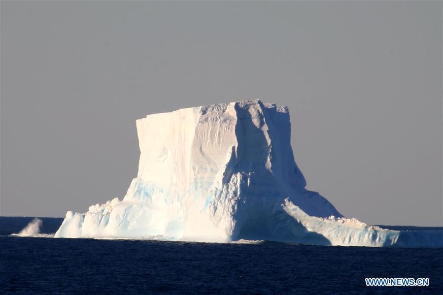 Photo taken on Feb. 14, 2019 shows an iceberg on the sea near the Zhongshan Station, a Chinese research base in Antarctica. The Zhongshan Station was set up in February 1989. Within tens of kilometers to the station, ice sheets, glacier and iceberg can all be seen. (Xinhua/Liu Shiping)