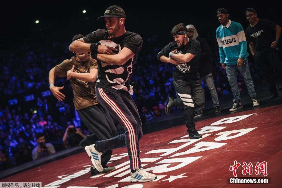 Dancers execute backflips and freezes, gyros and headspins with gravity-defying agility in front of an adoring audience at Battle Pro in Paris, France, Feb. 23, 2019. Organizers of Paris 2024 have proposed that breakdancing should be included as a new sport in the Olympic program. (Photo/Agencies)