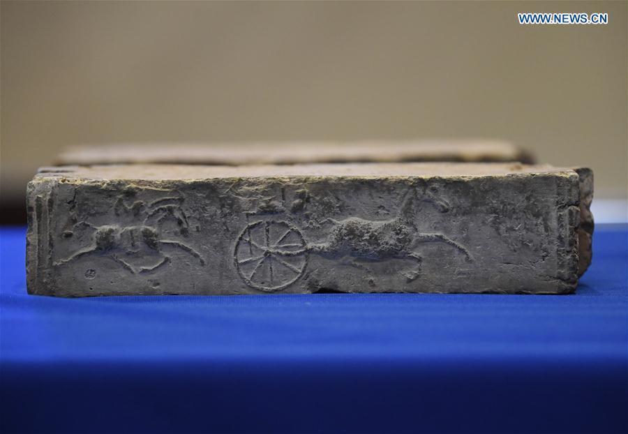 Photo taken on Feb. 28, 2019 shows relics during a repatriation event held in the Eiteljorg Museum of Indianapolis, capital city of state of Indiana, the United States. The United States announced the repatriation of 361 pieces of Chinese relics and artifacts to China at a ceremony on Thursday. (Xinhua/Liu Jie)