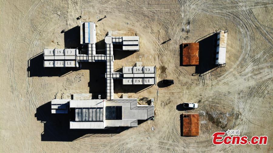An aerial view of Mars Camp, China\'s first Mars simulation base, which opened with a launch ceremony on March 1, 2019. (Photo: China News Service/Sun Rui)