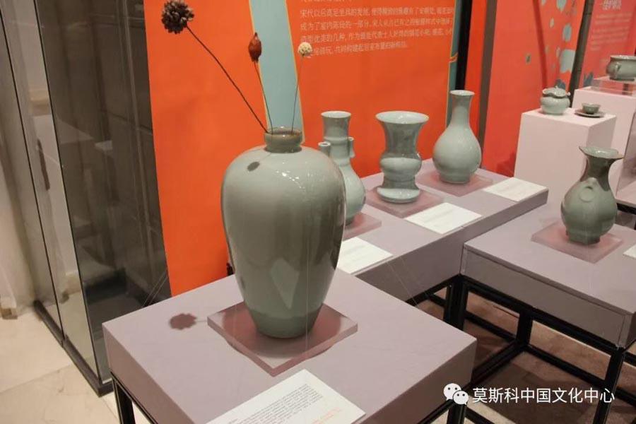 Chinese porcelain works on show at the China Cultural Center in Moscow, Feb. 27, 2019. (Photo/Chinaculture.org)
Gong Jiajia, cultural counselor of the Chinese Embassy in Russia and director of the China Cultural Center, said, \