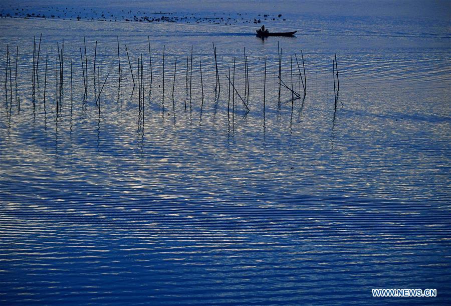 Photo taken on March 16, 2019 shows the view of Weijiang Village of Xiapu County, southeast China\'s Fujian Province. (Xinhua/Wei Peiquan)