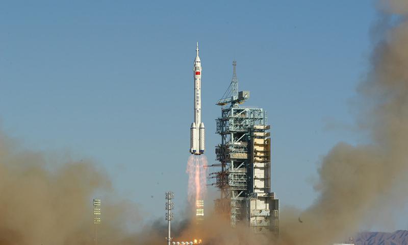 <?php echo strip_tags(addslashes(On Oct. 15, 2003, the Long March 2F rocket successfully launched the Shenzhou 5 spacecraft, carrying China's first astronaut Yang Liwei into space.  (Photo provided by China Aerospace Science and Technology Corporation))) ?>