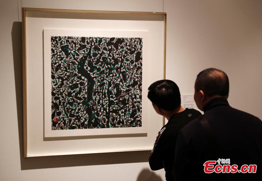 <?php echo strip_tags(addslashes(Visitors attend an exhibition of paintings by Wu Guanzhong (1919-2010) at the Poly Art Museum in Beijing, March 19, 2019. This year marked the 100th anniversary of the birth of Wu, a contemporary Chinese painter widely recognized as a founder of modern Chinese painting. The exhibition focused on Wu's idea that 
