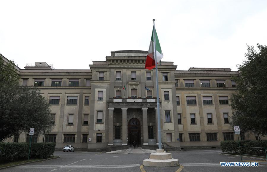 Photo taken on March 18, 2019 shows the teaching building of Rome Convitto Nazionale Vittorio Emanuele II, an Italian boarding school, in Rome, Italy. Receiving Chinese President Xi Jinping\'s reply to their letter, students at the Italian boarding school were surprised, excited and encouraged. TO GO WITH Feature: Italian students encouraged by Xi\'s letter (Xinhua/Cheng Tingting)