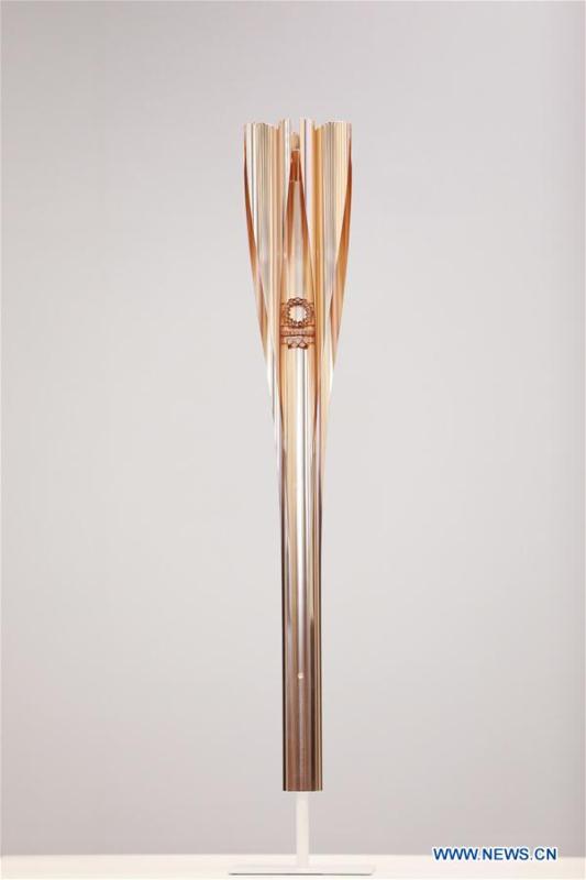 <?php echo strip_tags(addslashes(Photo taken on March 20, 2019 shows the prototype of the Tokyo 2020 Olympic Torch. Tokyo 2020 unveiled the prototype of the Tokyo 2020 Olympic Torch on Wednesday. The motif of Tokyo 2020 Olympic Torch is cherry blossom. Aluminum recycled from temporary housing used in areas struck by the Great East Japan Earthquake disaster will be used to manufacture the torch. (Xinhua/Du Xiaoyi))) ?>