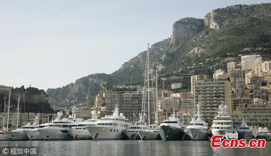 Photo taken on Nov. 11, 2008 shows Monaco\'s port area. (Photo/VCG)