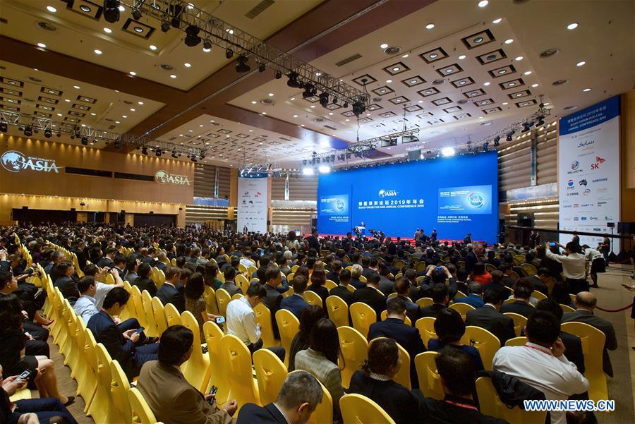 The Boao Forum for Asia (BFA) annual conference 2019 opens in Boao, south China\'s Hainan Province, March 28, 2019. (Xinhua/Hou Dongtao)