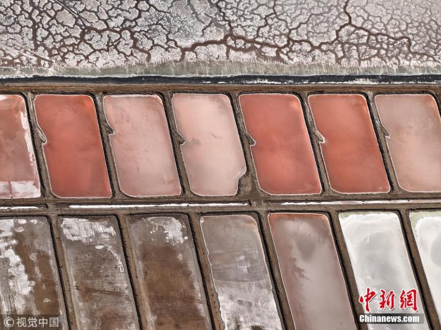 <?php echo strip_tags(addslashes(A group of aerial photos show how salt ponds in the Mexican state of Baja California could look like huge eye shadow palettes on the ground.  (Photo/VCG)

<p>Located in the northwestern Mexico, the salt fields cover over 33,000 hectares.)) ?>