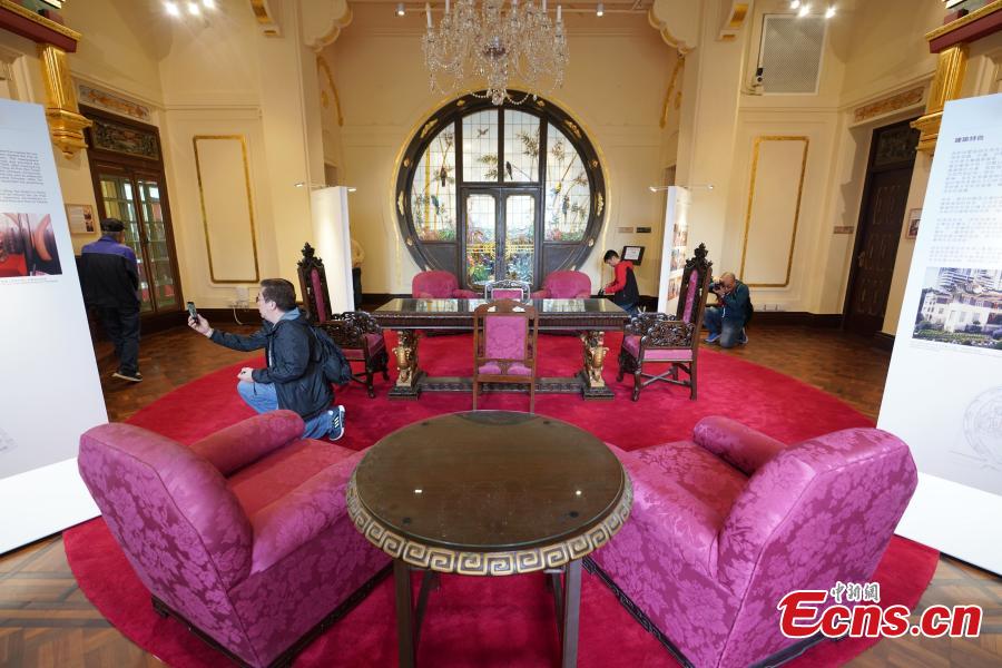 Visitors at Haw Par Music, which has revitalised the former Haw Par Mansion and its private garden, April 1, 2019. Together with Tiger Balm Garden, the whole compound was built in the 1930s by Aw Boon Haw, who was known as \