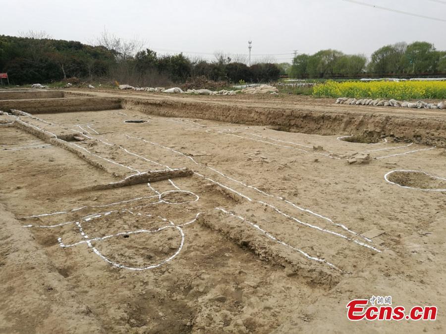 <?php echo strip_tags(addslashes(A view of an excavation at the Huangsipu ruins in Yangshe Town, Zhangjiagang City, Jiangsu Province, April 2, 2019. Archaeologists have agreed the ruins are where Jianzhen, a Buddhist monk in the Tang Dynasty (618-907), set off to visit Japan in his sixth, and also final, attempt to do so. Nanjing Museum has organized six excavations at the site since 2008, discovering remains of a bridge, a house and a well dating back to the Tang and Song dynasties. Huangsipu is considered to have been an important port on the lower reaches of the Yangtze River. (Photo: China News Service/Zhong Sheng))) ?>