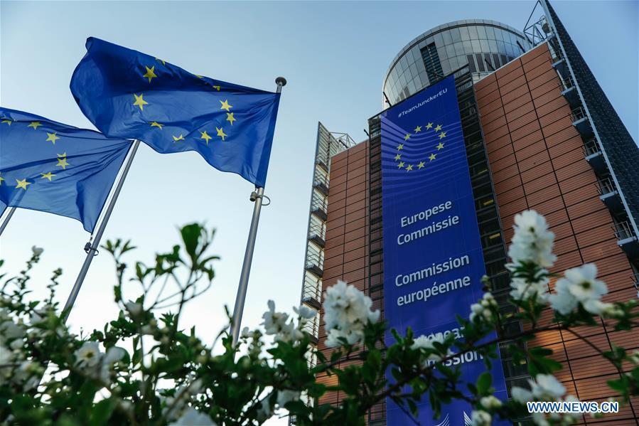 Photo taken on March 29, 2019 shows the Berlaymont Building, the European Commission headquarters, in Brussels, Belgium. Brussels is the capital and the largest city of Belgium. It also enjoys the reputation of the \