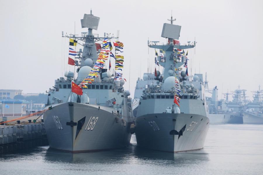 Ships from China moor at a port in Zhanjiang during the ASEAN-China Maritime Exercise-2018, Oct. 24, 2018. (Zhou Qiqing/Asianewsphoto)