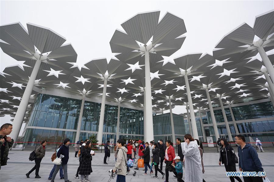 <?php echo strip_tags(addslashes(Visitors tour the International Pavilion of the 2019 Beijing International Horticultural Exhibition (Expo 2019 Beijing) during a trial run in Yanqing District of Beijing, capital of China, April 20, 2019. Beijing on Saturday held a trial opening of the site for the upcoming 2019 Beijing International Horticultural Exhibition to test the reception capacity of the event. About 60,000 people visited the 503-hectare expo site Saturday. (Xinhua/Ju Huanzong))) ?>