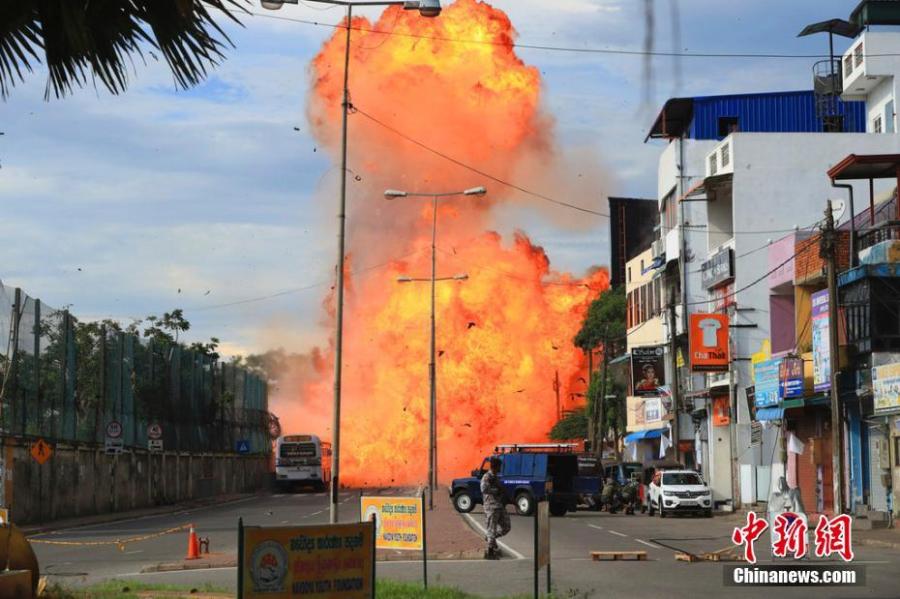 <?php echo strip_tags(addslashes(Photo shows a bomb exploded in Colomb as another bomb was getting defused near a bomb site, April 22, 2019.  This was the ninth explosion since Sunday. (Photo/Agencies)(Photo/Agencies))) ?>