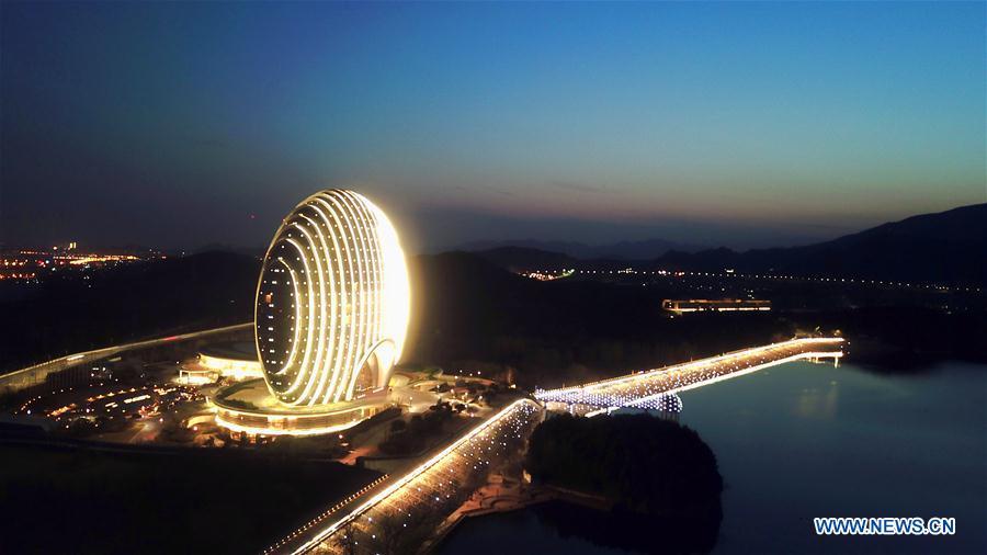 <?php echo strip_tags(addslashes(Aerial photo taken on April 1, 2019 shows the scenery of the Sunrise East Kempinski Hotel by Yanqi Lake in Beijing, capital of China. The second Belt and Road Forum for International Cooperation is to be held on April 25-27 in Beijing. (Xinhua/Jin Liangkuai))) ?>