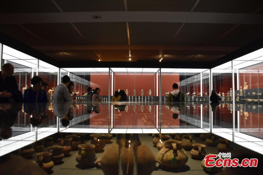 An exhibition of Chinese cultural relics returned from Italy in the National Museum of China in Beijing, April 24, 2019. The exhibition, \