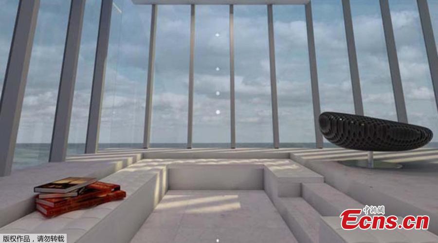 Photo shows the interior furnishings in the cliff house, April 25, 2019.  (Photo/Agencies)