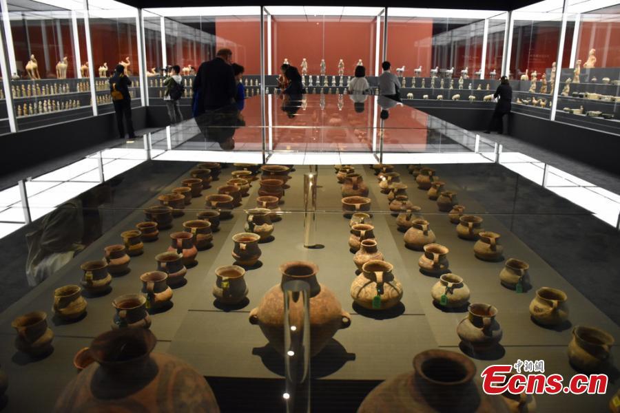 An exhibition of Chinese cultural relics returned from Italy in the National Museum of China in Beijing, April 24, 2019. The exhibition, \