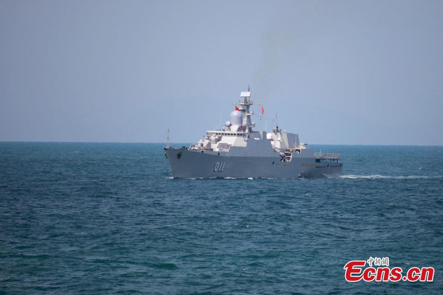 <?php echo strip_tags(addslashes(A Vietnam naval vessel participates in a joint naval exercise on the sea off Qingdao, east China's Shandong Province, April 26, 2019.  China conducted a joint naval exercise with Southeast Asian countries in Qingdao, with focus on jointly handling maritime emergency rescues. （Photo: China News Service/Li Chun）)) ?>