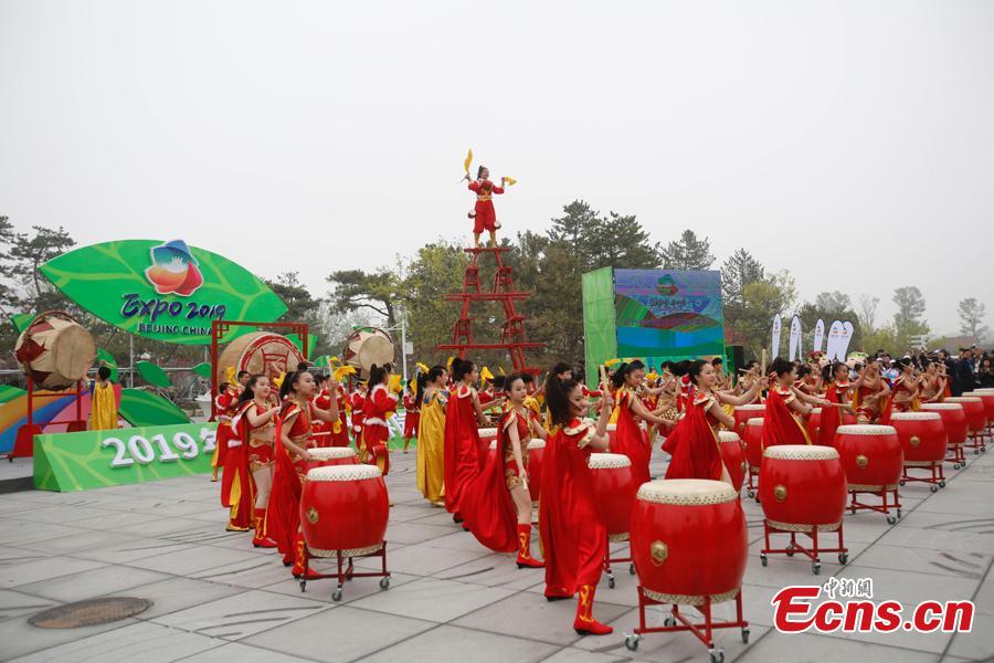 <?php echo strip_tags(addslashes(The 2019 Beijing International Horticultural Exhibition opens to the public on April 29, 2019. The expo, to be held from April 29 to Oct. 7, will exhibit flower, fruit and vegetable farming at the foot of the Great Wall in Beijing. (Photo: China News Service/Han Haidan))) ?>