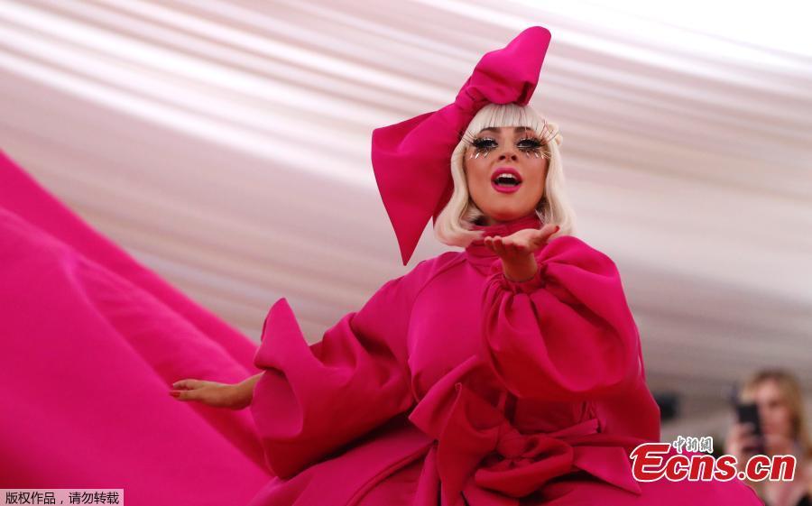 Lady Gaga arrives for the 2019 Met Gala at the Metropolitan Museum of Art on May 6, 2019, in New York. (Photo/Agencies)