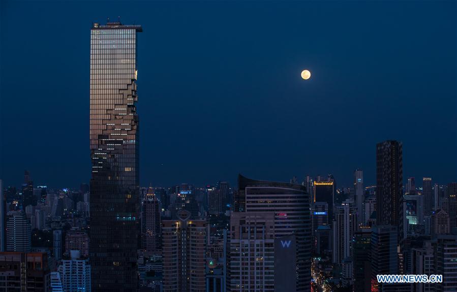 Photo taken on Feb. 19, 2019 shows the skyscraper MahaNakhon in Bangkok, Thailand. China will hold the Conference on Dialogue of Asian Civilizations starting from May 15. Under the theme of \