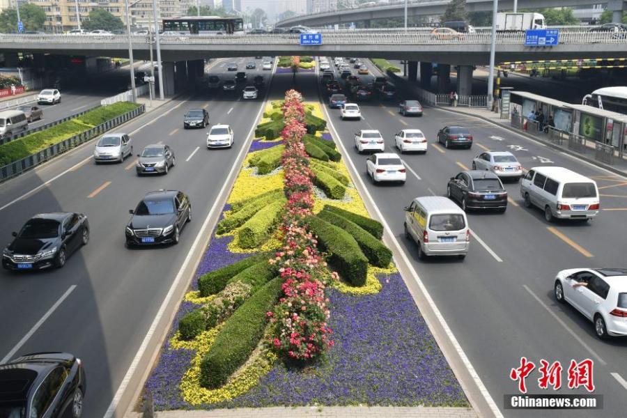 <?php echo strip_tags(addslashes(CDAC-themed flower bed debuts in Beijing on May 11, 2019. (Photo/VCG))) ?>