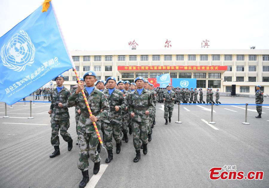 <?php echo strip_tags(addslashes(Chinese soldiers to work as peacekeepers in Mali prepare to board a military plane at Harbin Taiping International Airport in Harbin, Northeast China’s Heilongjiang Province, May 14, 2019. The soldiers will form the 7th Chinese peacekeeping force to Mali, dispatched for one year on a UN mission. (Photo: China News Service/Yang Zaixin))) ?>