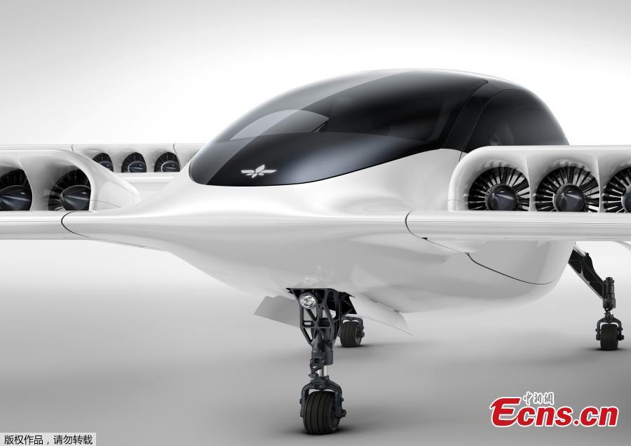 An illustration obtained from the Lilium website on May 16, 2019, shows a battery-powered five-seater aircraft prototype, that Lilium hopes to bring into service by 2025. (Photo/Agencies)