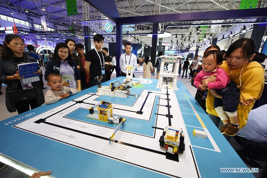 <?php echo strip_tags(addslashes(Visitors are seen during China International Big Data Industry Expo 2019 in Guiyang, southwest China's Guizhou Province, May 26, 2019. The expo on big data opened Sunday in Guizhou Province, focusing on the latest innovation of the technology and its applications. The four-day expo will be attended by 448 enterprises from 59 countries and regions, according to the organizing committee. (Xinhua/Yang Wenbin))) ?>