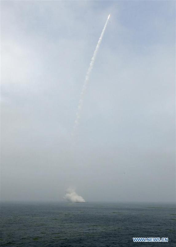 <?php echo strip_tags(addslashes(A Long March-11 solid propellant carrier rocket is launched from a mobile launch platform in the Yellow Sea off east China's Shangdong Province, June 5, 2019. China successfully launched a rocket from a mobile launch platform in the Yellow Sea off Shandong Province on Wednesday, sending two technology experiment satellites and five commercial satellites into space. A Long March-11 solid propellant carrier rocket blasted off at 12:06 p.m. from the mobile platform. It is China's first space launch from a sea-based platform and the 306th mission of the Long March carrier rocket series. (Xinhua/Zhu Zheng))) ?>