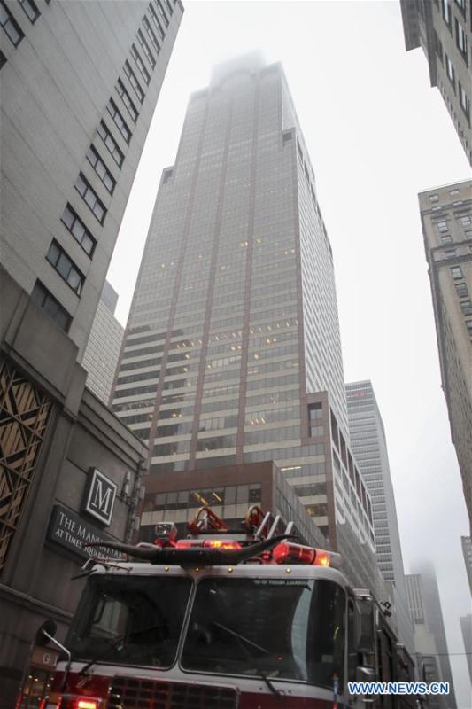 <?php echo strip_tags(addslashes(Photo taken on June 10, 2019 shows the building where a helicopter crashed in Manhattan, New York, the United States. One person was killed after a helicopter crashed onto the roof of a skyscraper in Midtown Manhattan of New York City Monday afternoon, according to media reports. (Xinhua/Wang Ying))) ?>