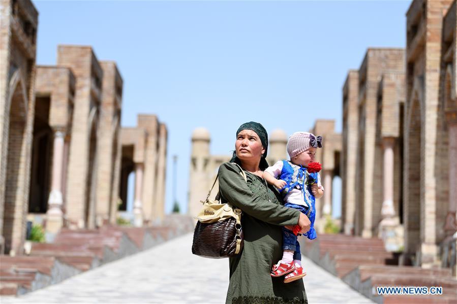 People visit Hisor Fortress in Hisor, west of Dushanbe, Tajikistan, June 12, 2019. (Xinhua/Sadat)