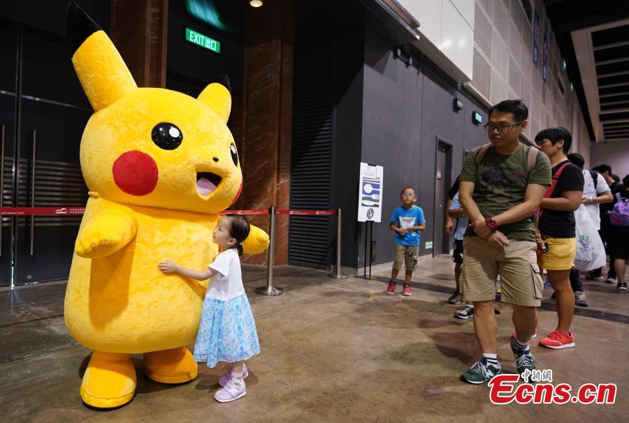 People visit the 2019 Hong Kong Toy Festival held at the Hong Kong Convention and Exhibition Centre, June 16, 2019. Among the festival’s highlights are displays of toys from the past, a nostalgic reminder for adults of their childhood memories.  (Photo: China News Service/Zhang Wei)