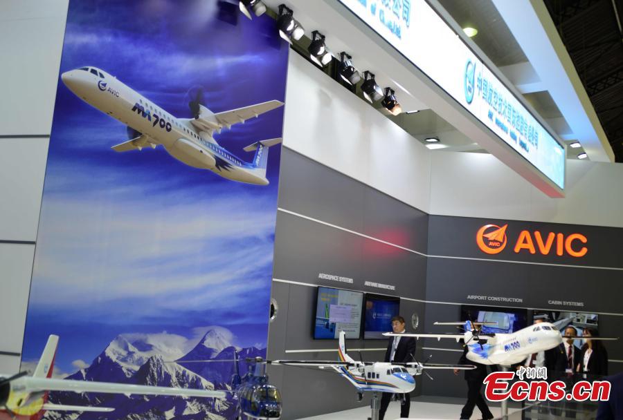 The Aviation Industry Corporation of China, Ltd. (AVIC) is taking part in the 53rd International Paris Air Show, displaying its key commercial and defense products and demonstrating its commitment to win-win cooperation with global partners, on June 17, 2019. (Photo: China News Service/Li Yang)