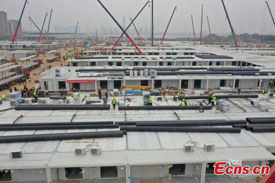 [VIDEO] Trung Quốc xây thần tốc bệnh viện Lôi Thần Sơn 1.600 giường ở Vũ Hán: Đã hoàn thành 80% - Ảnh 4.