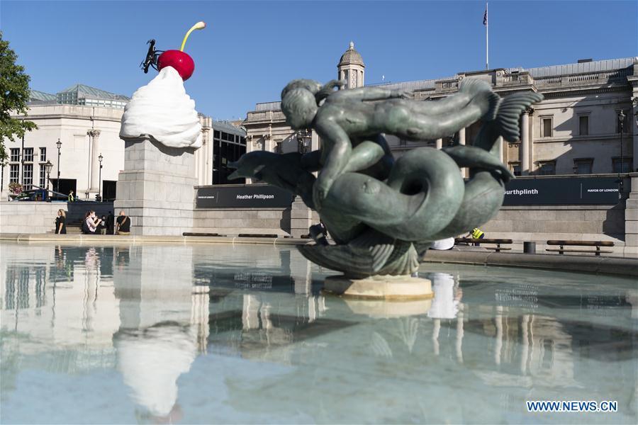 Fourth Plinth Sculpture Unveiled At Trafalgar Square In London Fourth Plinth Sculpture Unveiled At Trafalgar Square In London