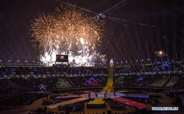2018 Winter Paralympic Games' closing ceremony reels off
