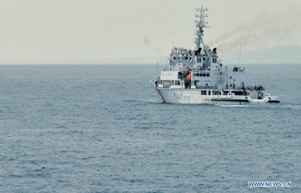 The Chinese rescue vessel Haixun 01. (Xinhua/Zhao Yingquan)