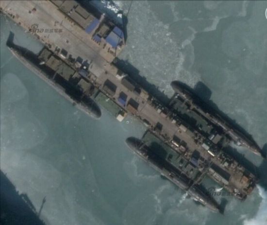 Vessels believed to be China's 093G nuclear-powered submarines. (File Photo)