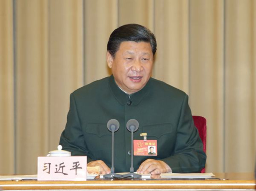 Chinese President Xi Jinping addresses a meeting on reforming the armed forces on Nov. 26, 2015. (Photo/Xinhua)