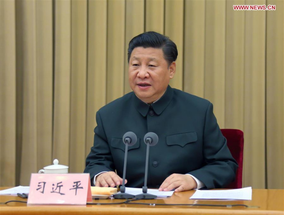 Chinese President Xi Jinping, also general secretary of the Communist Party of China Central Committee and chairman of the Central Military Commission (CMC), speaks at a CMC meeting on logistics, in Beijing, capital of China.(Photo: Xinhua/Li Gang)