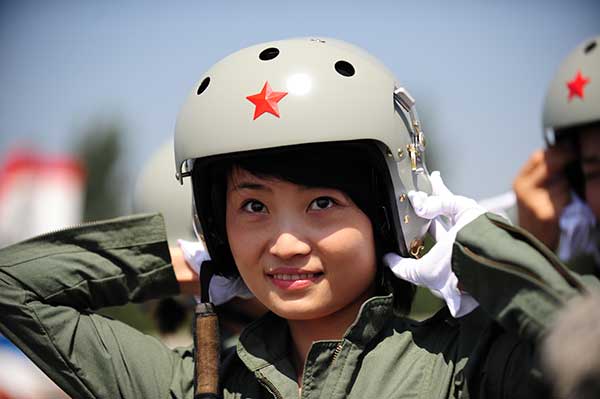 Yu Xu, a female J-10 fighter pilot, died in an accident during a routine flight training on Nov 12, 2016. (Photo/Xinhua)