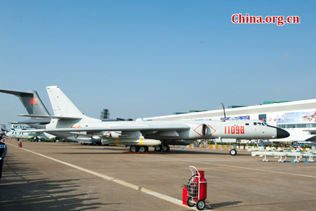 PLA Air Force H-6K bomber is reported to be frequently flying to the western Pacific for exercises. (File photo/ China.org.cn)